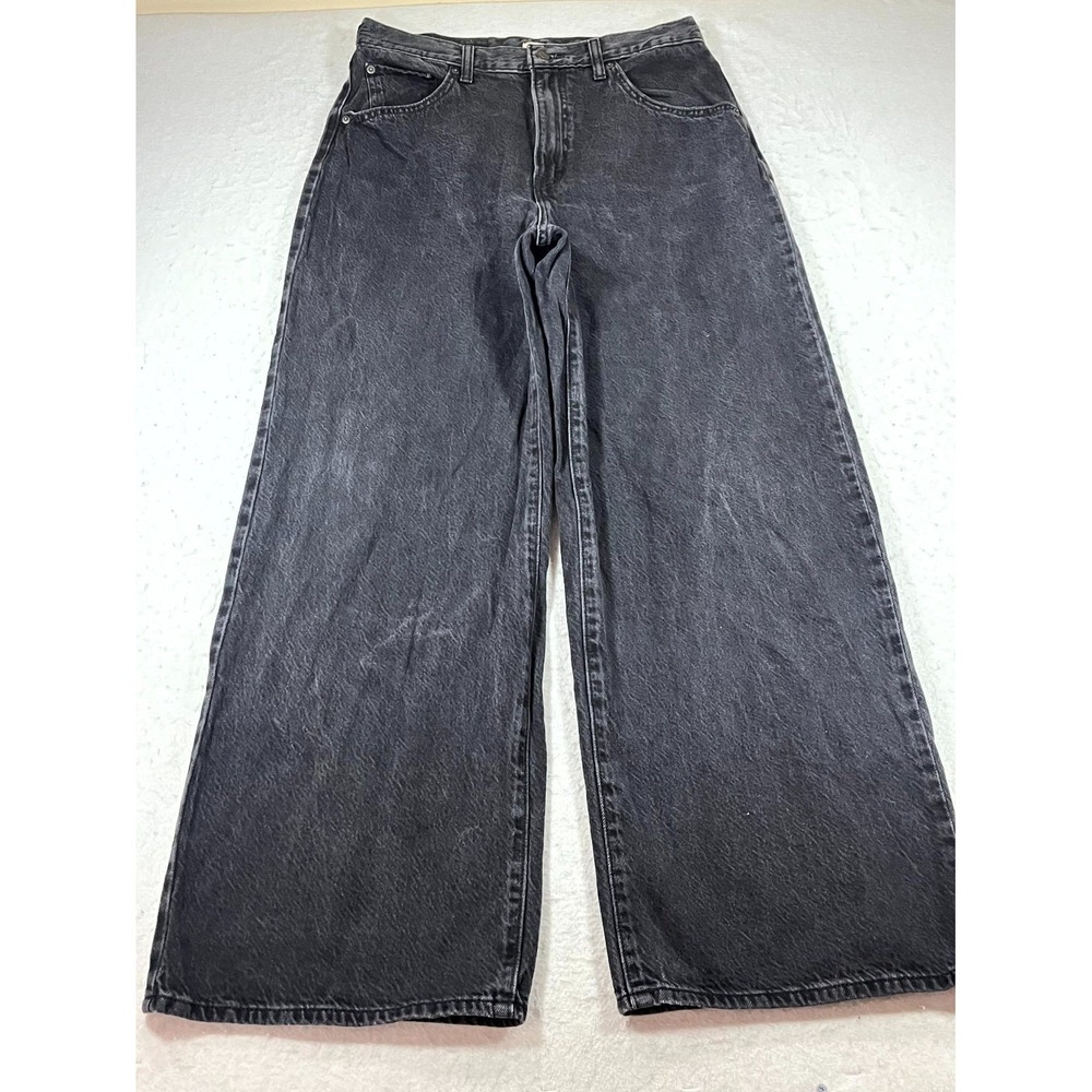 Levi Strauss & Co Cinch Baggy Jeans Womens 31x31 Black High Rise Straight Leg - Picture 1 of 16